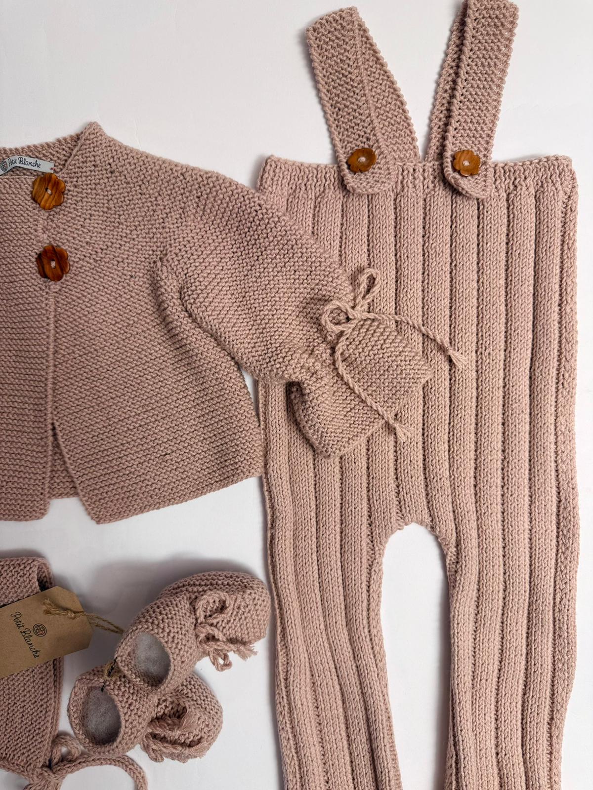 Set Completo in Maglia Beige - Vista 1