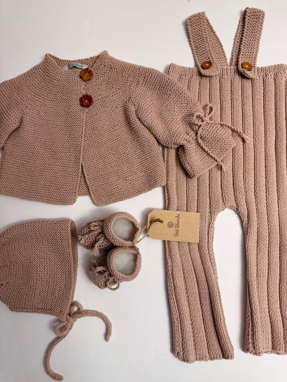 Set Completo in Maglia Beige - Vista 2