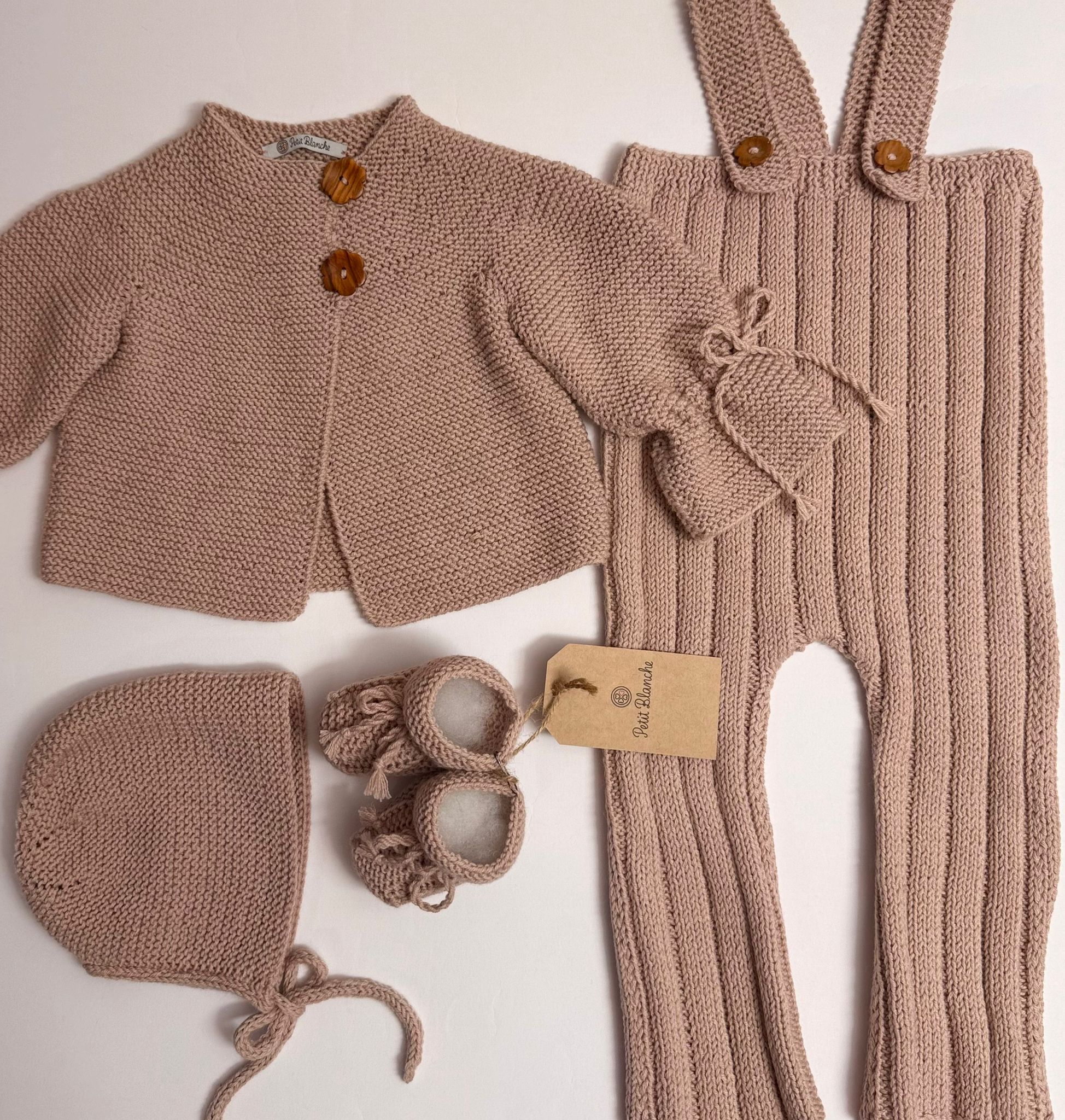Set Completo in Maglia Beige - Vista 4