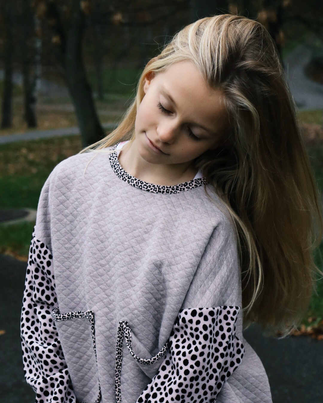 Completo Grigio Leopardato